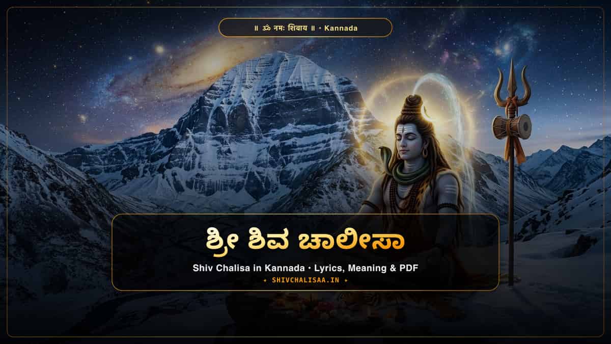 ಕನ್ನಡ - Shri Shiv Chalisa in Kannada on shivchalisaa.in