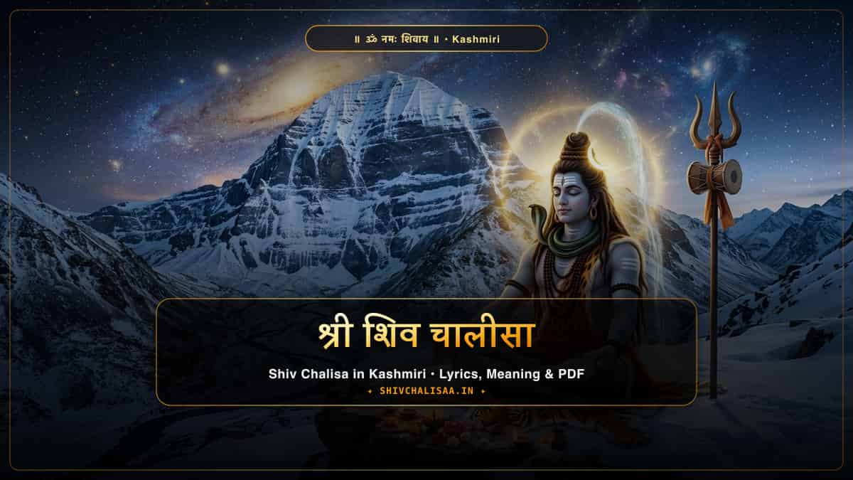 کٲشُر / कश्मीरी - Shri Shiv Chalisa in Kashmiri on shivchalisaa.in